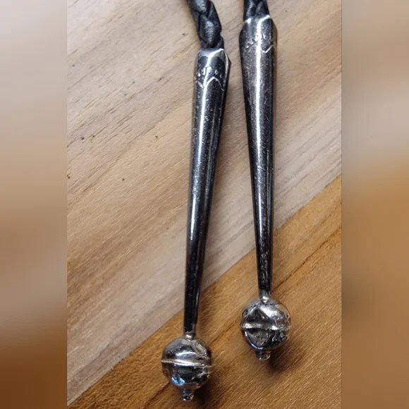 J. Roybal Silver and Turquoise Bolo Tie - Picture 6 of 6